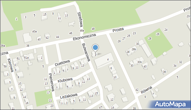 Łódź, Bulwarowa, 2, mapa Łodzi