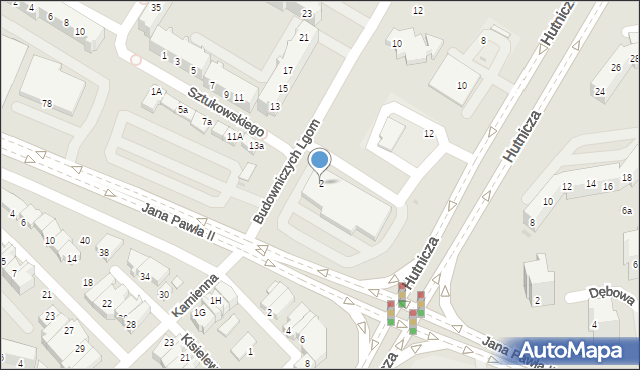 Lubin, Budowniczych Lgom, 2, mapa Lubin