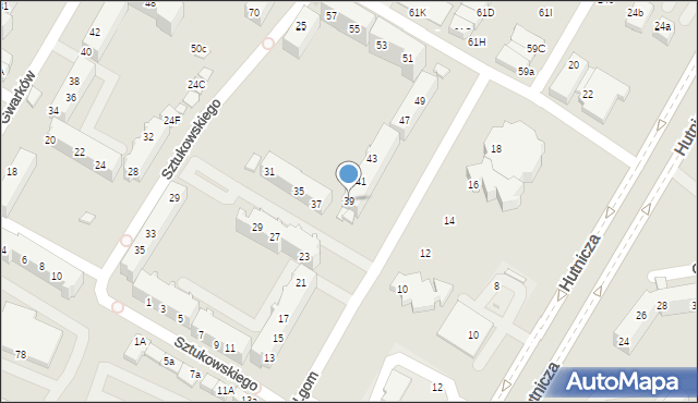 Lubin, Budowniczych Lgom, 39, mapa Lubin