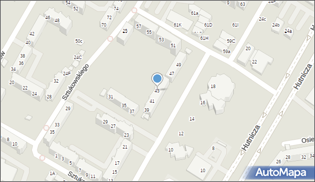 Lubin, Budowniczych Lgom, 43, mapa Lubin