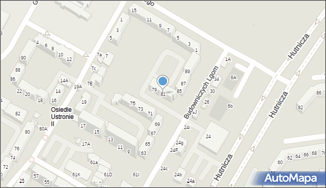 Lubin, Budowniczych Lgom, 81, mapa Lubin