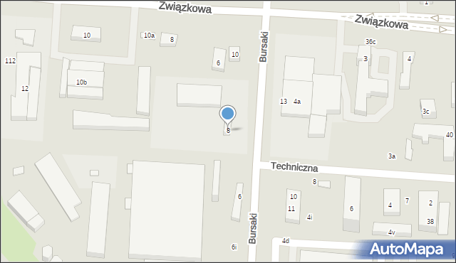 Lublin, Bursaki, 8, mapa Lublina