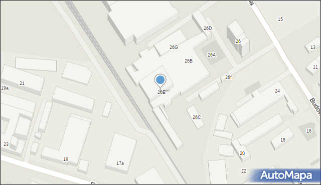 Lublin, Budowlana, 26E, mapa Lublina