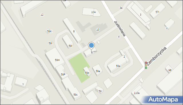 Lublin, Budowlana, 6, mapa Lublina