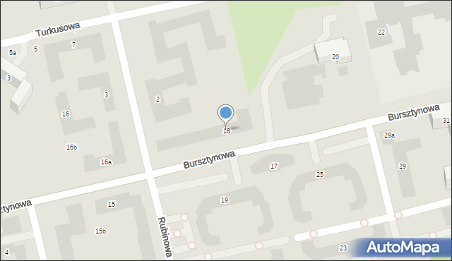 Lublin, Bursztynowa, 18, mapa Lublina