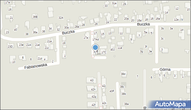 Luboń, Buczka Karola, 17B4, mapa Luboń