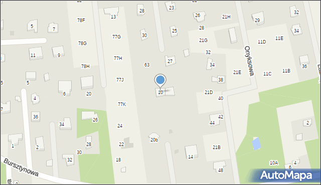 Ludwikowo, Bursztynowa, 10, mapa Ludwikowo