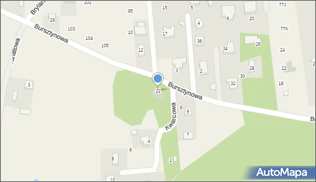Ludwikowo, Bursztynowa, 11, mapa Ludwikowo