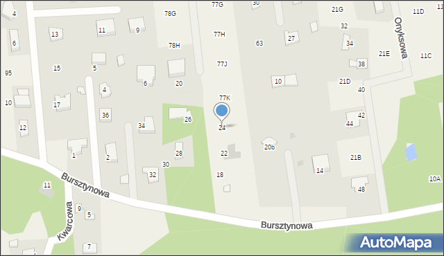 Ludwikowo, Bursztynowa, 24, mapa Ludwikowo