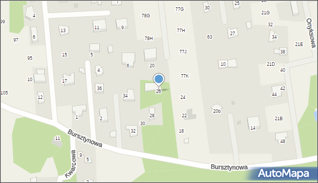 Ludwikowo, Bursztynowa, 26, mapa Ludwikowo