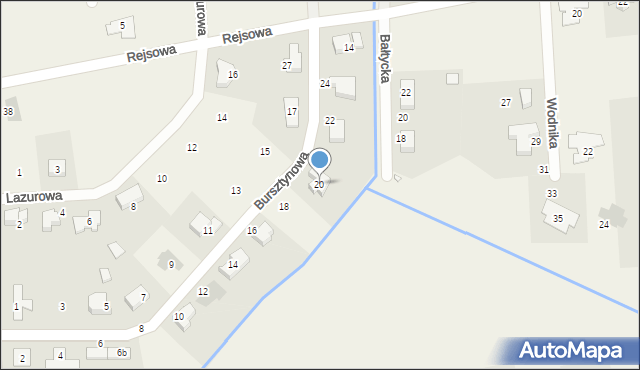 Lusówko, Bursztynowa, 20, mapa Lusówko
