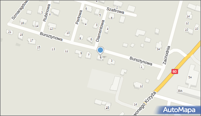 Maków Mazowiecki, Bursztynowa, 5, mapa Maków Mazowiecki