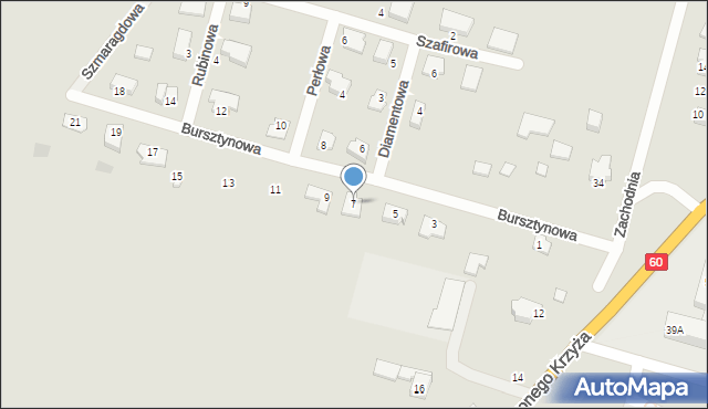 Maków Mazowiecki, Bursztynowa, 7, mapa Maków Mazowiecki