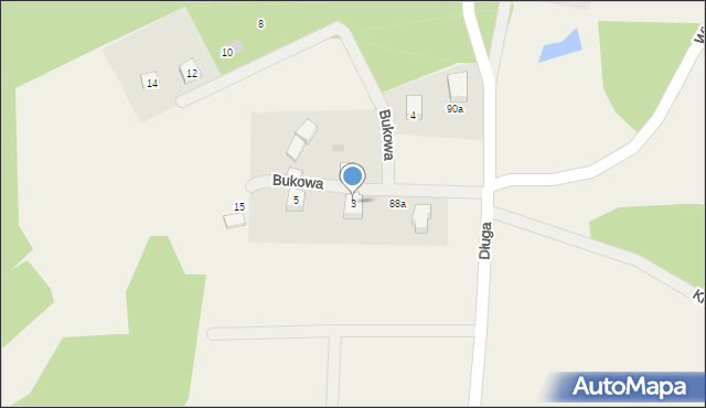 Maks, Bukowa, 3, mapa Maks