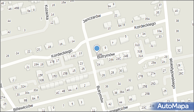 Marki, Butrymów, 12c, mapa Marki