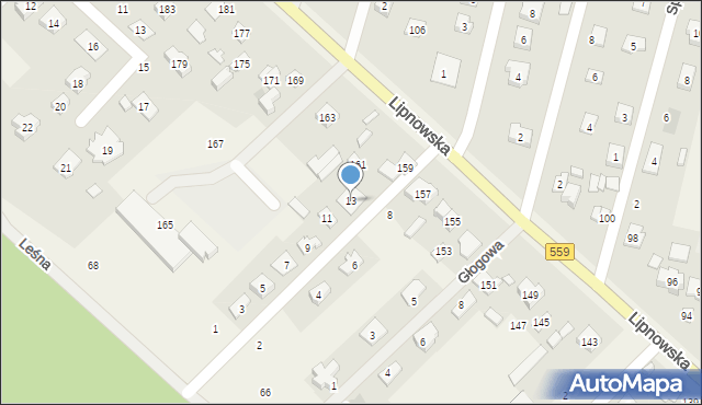 Maszewo Duże, Bukowa, 13, mapa Maszewo Duże