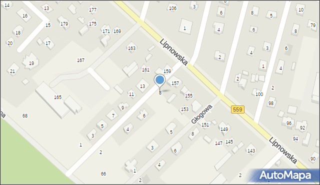 Maszewo Duże, Bukowa, 8, mapa Maszewo Duże