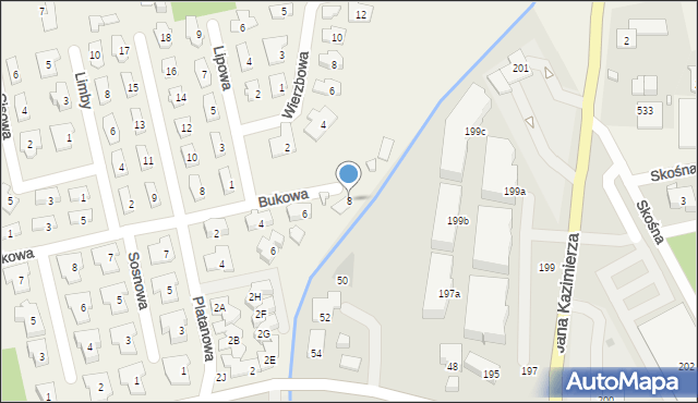 Michałów-Grabina, Bukowa, 8, mapa Michałów-Grabina