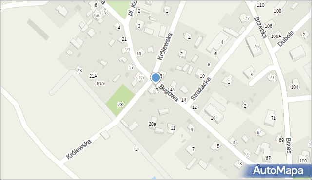 Mielnik, Bugowa, 13, mapa Mielnik