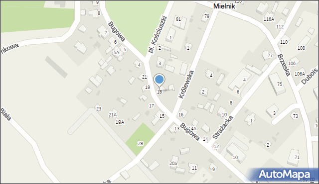 Mielnik, Bugowa, 18, mapa Mielnik