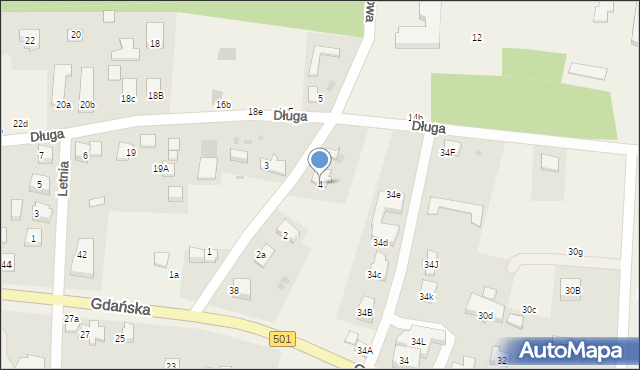 Mikoszewo, Bursztynowa, 4, mapa Mikoszewo