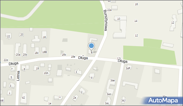 Mikoszewo, Bursztynowa, 5, mapa Mikoszewo