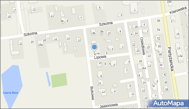 Milejów-Osada, Bukowa, 4, mapa Milejów-Osada