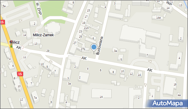 Milicz, Budowlana, 8, mapa Milicz