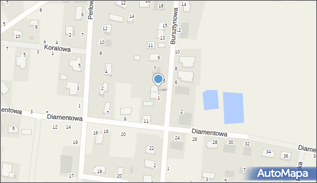 Murowaniec, Bursztynowa, 3, mapa Murowaniec