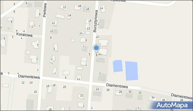 Murowaniec, Bursztynowa, 6, mapa Murowaniec