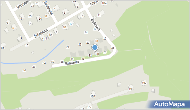 Myślenice, Bukowa, 31, mapa Myślenice