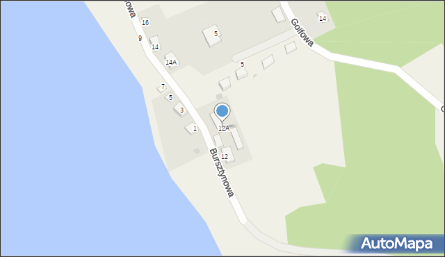 Naterki, Bursztynowa, 12A, mapa Naterki