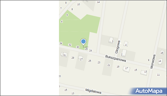 Nekla, Bukszpanowa, 28, mapa Nekla