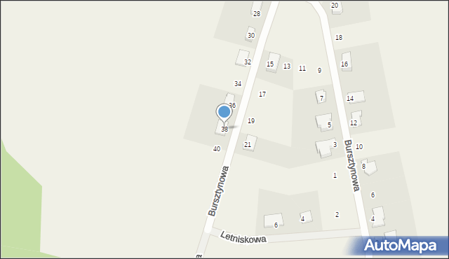 Nekla, Bursztynowa, 38, mapa Nekla