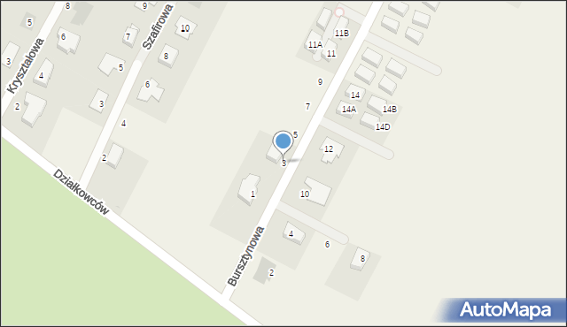 Niekłonice, Bursztynowa, 3, mapa Niekłonice