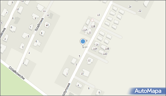 Niekłonice, Bursztynowa, 7, mapa Niekłonice