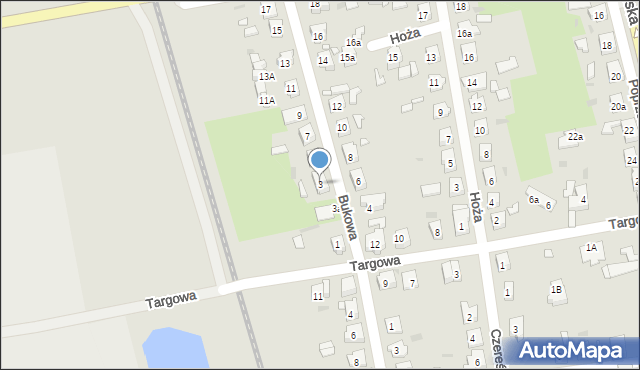 Nowa Sól, Bukowa, 3, mapa Nowa Sól