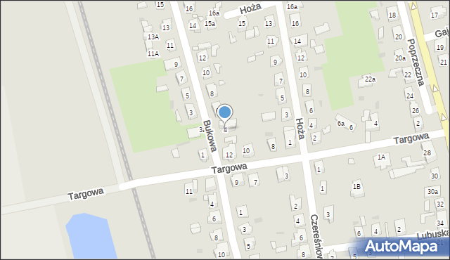 Nowa Sól, Bukowa, 4, mapa Nowa Sól