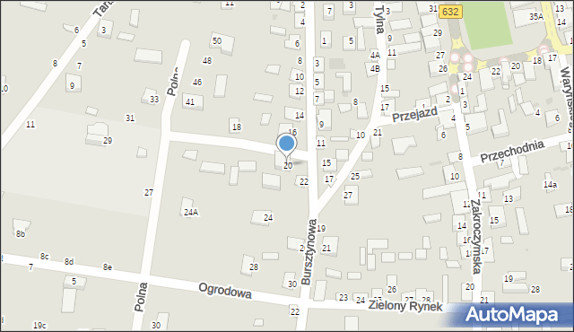 Nowe Miasto, Bursztynowa, 20, mapa Nowe Miasto