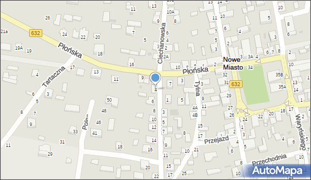 Nowe Miasto, Bursztynowa, 4, mapa Nowe Miasto