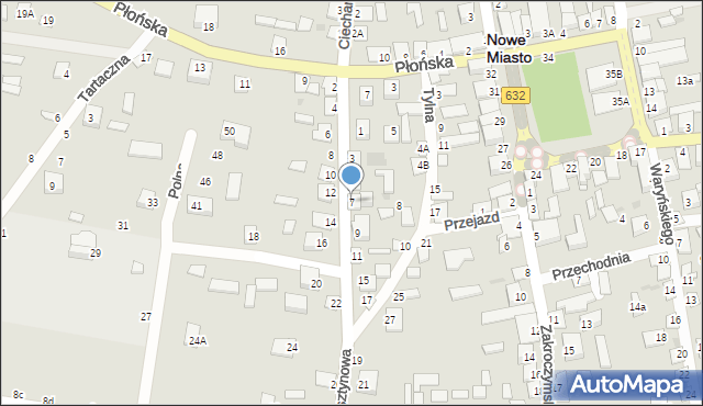 Nowe Miasto, Bursztynowa, 7, mapa Nowe Miasto