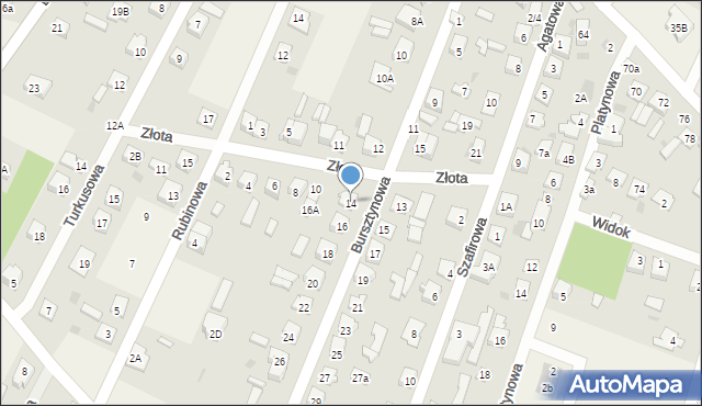 Nowe Pieścirogi, Bursztynowa, 14, mapa Nowe Pieścirogi