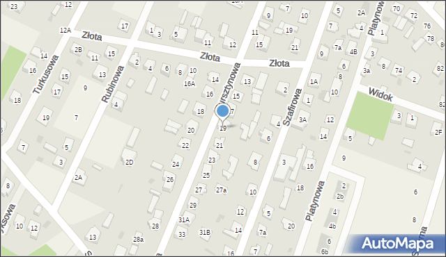 Nowe Pieścirogi, Bursztynowa, 19, mapa Nowe Pieścirogi