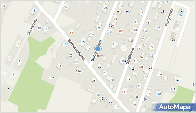 Nowe Pieścirogi, Bursztynowa, 39, mapa Nowe Pieścirogi