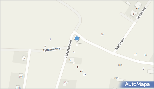 Nowosiedlice, Bursztynowa, 1, mapa Nowosiedlice