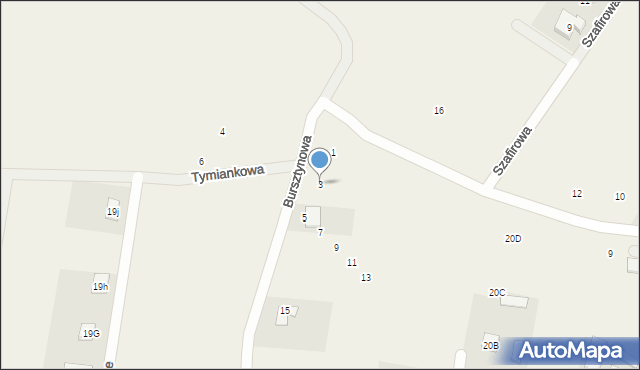 Nowosiedlice, Bursztynowa, 3, mapa Nowosiedlice