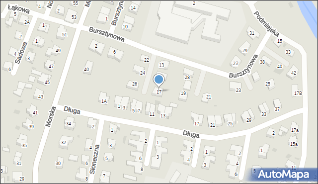Nowy Dwór Gdański, Bursztynowa, 17, mapa Nowy Dwór Gdański