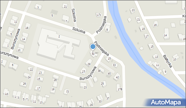 Nowy Dwór Gdański, Bursztynowa, 31, mapa Nowy Dwór Gdański