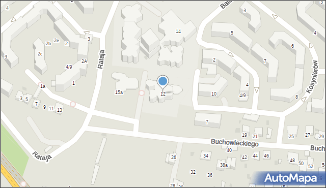 Olkusz, Buchowieckiego Stefana, gen., 12, mapa Olkusz