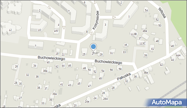Olkusz, Buchowieckiego Stefana, gen., 27, mapa Olkusz